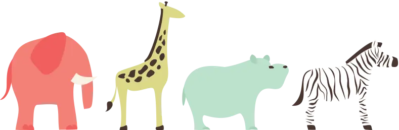 Ilustración de animales infantiles